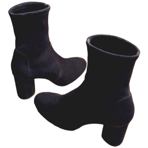 Stuart Weitzman Margot 75mm Stretch Suede Sock Booties, Size 9.5 W, (D) … - Picture 4 of 12